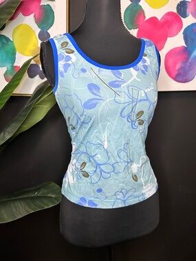 Vtg Guess Retro Floral Tank Top